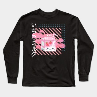 Kawaii Strawberry Milk Long Sleeve T-Shirt